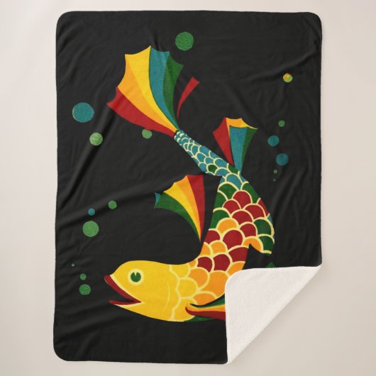 farbiger Fisch "n blubbles Sherpadecke (Vorderseite)