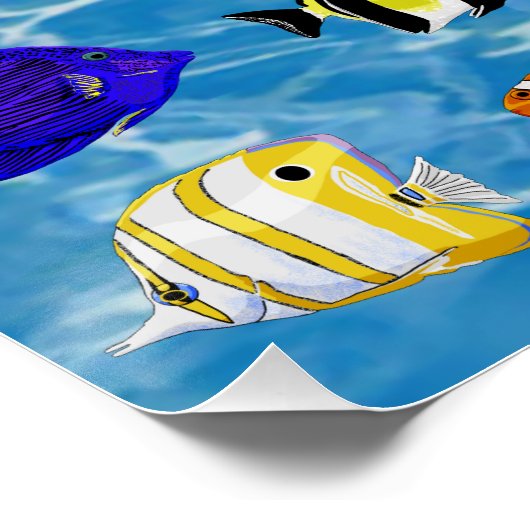 Farbiger Fisch Poster (Ecke)