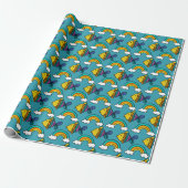 Farbiger Fisch und Regenbogen-Geschenkpapier Geschenkpapier (Ungerollt)
