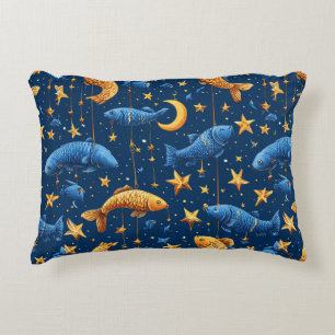 Farbiger Fischmuster Dekokissen