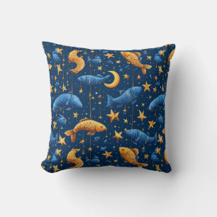 Farbiger Fischmuster Kissen