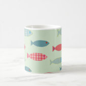 Farbiger Fischmuster-Küstenkaffeebecher Kaffeetasse (Mittel)