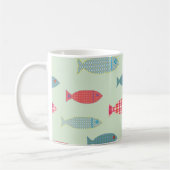 Farbiger Fischmuster-Küstenkaffeebecher Kaffeetasse (Links)
