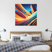 Farbiger Flow Art Comic Modus Leinwanddruck (Insitu (Schlafzimmer))