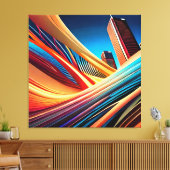 Farbiger Flow Art Comic Modus Leinwanddruck (Insitu (Wohnzimmer))