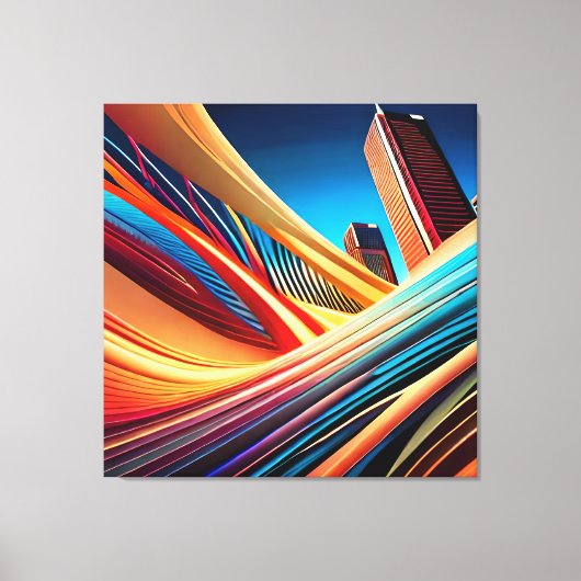 Farbiger Flow Art Comic Modus Leinwanddruck (Vorderseite)