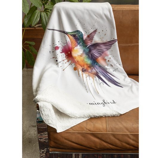 Farbiger Flug, Aquarellmingvogel Fleecedecke