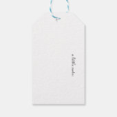 Farbiger Flug, Aquarellmingvogel Geschenkanhänger (Rückseite)