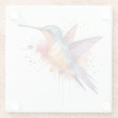 Farbiger Flug, Aquarellmingvogel Glasuntersetzer (Rückseite)