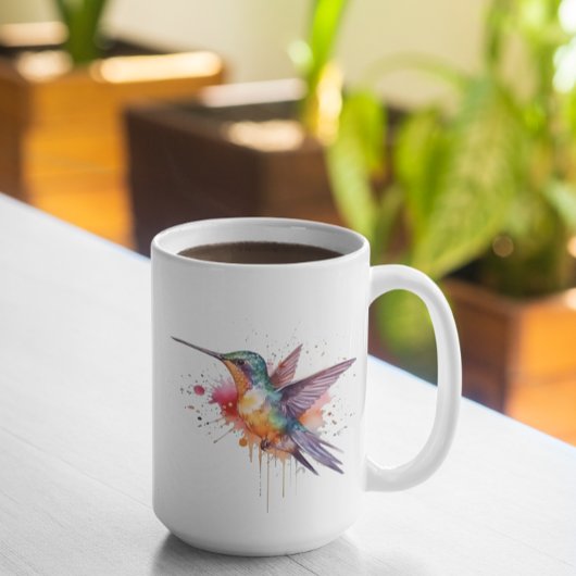 Farbiger Flug, Aquarellmingvogel Kaffeetasse