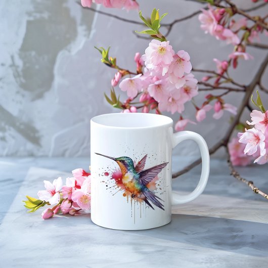 Farbiger Flug, Aquarellmingvogel Kaffeetasse