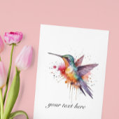 Farbiger Flug, Aquarellmingvogel Postkarte