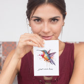 Farbiger Flug, Aquarellmingvogel Postkarte