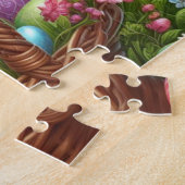 Farbiger, fröhlicher Osterkorb mit Eiern Puzzle (Seite)