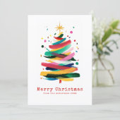 Farbiger Fröhlicher Weihnachten Modern (Stehend Vorderseite)