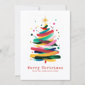 Farbiger Fröhlicher Weihnachten Modern (Vorderseite)