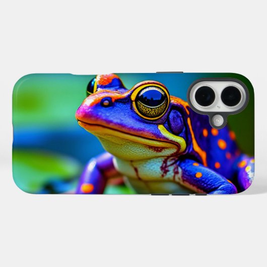 Farbiger Froschhanf Case-Mate iPhone Hülle (Rückseite (Horizontal))