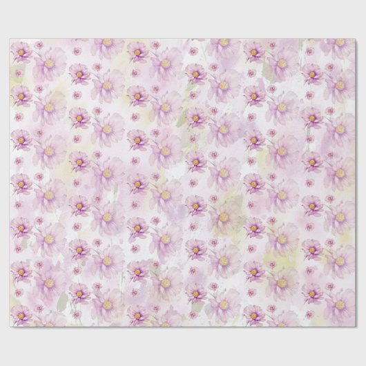 Farbiger Frühling Sommer Flora Boho Garden Geschenkpapier (Flach)