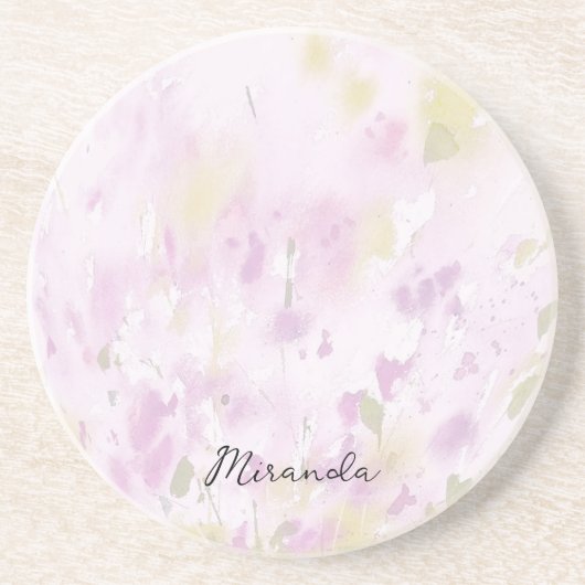 Farbiger Frühling Sommer Flora Boho Garden Getränkeuntersetzer (Vorne)