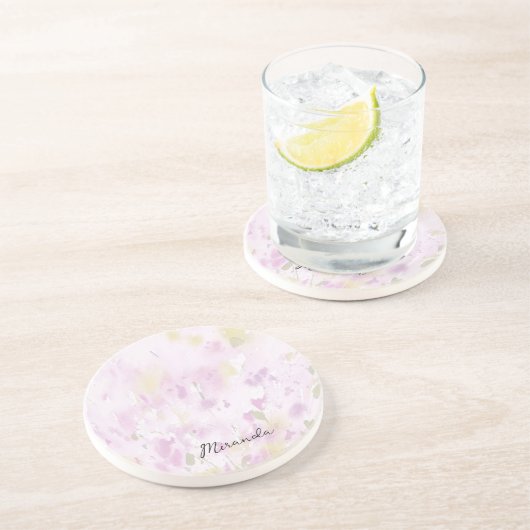 Farbiger Frühling Sommer Flora Boho Garden Getränkeuntersetzer (Seite)