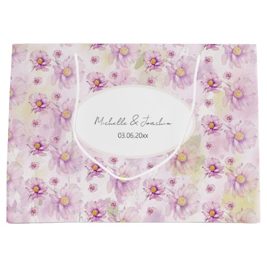 Farbiger Frühling Sommer Flora Boho Garden Große Geschenktüte (Vorderseite)