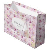 Farbiger Frühling Sommer Flora Boho Garden Große Geschenktüte (Vorderseite Schrägansicht)