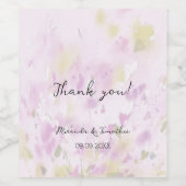 Farbiger Frühling Sommer Flora Boho Garden Weinetikett (Einzelnes Label)