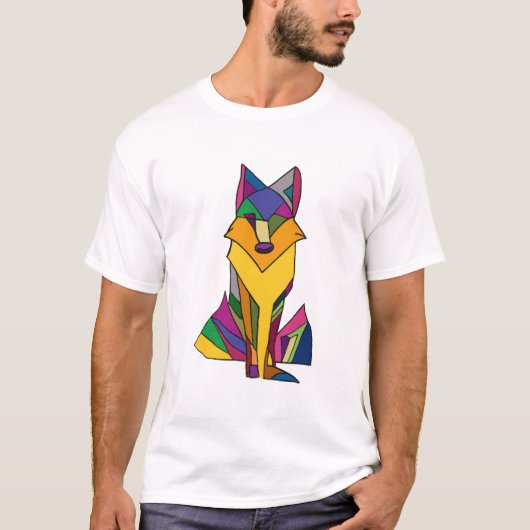 Farbiger Fuchs T-Shirt (Vorderseite)
