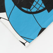 Farbiger Fußballball mit DIY-Text Fleecedecke (Ecke)