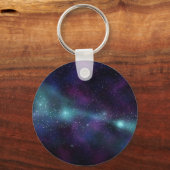 Farbiger Galaxienraum Schlüsselanhänger (Vorderseite)