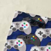 Farbiger Gamer | Name Strandtuch (Beispiel)