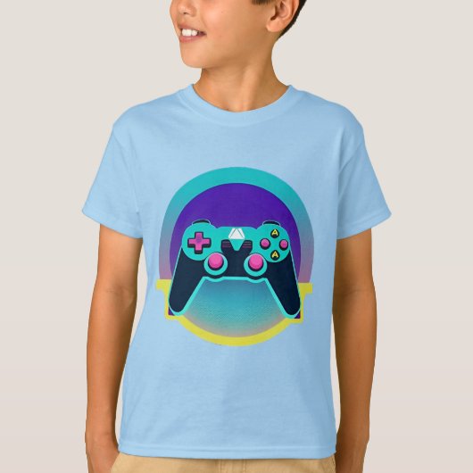 Farbiger Gaming-Controller T-Shirt (Vorderseite)