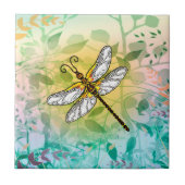 Farbiger Garden-Dragonfly Fliese (Vorderseite)