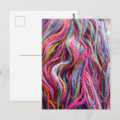 Farbiger Garn Magenta Rosa Stricken Postkarte (Vorne/Hinten)