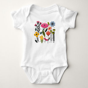 Farbiger Garten Baby Strampler