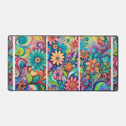 Farbiger Garten Schreibtischunterlage (Vorderseite)