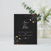 Farbiger Garten Wildblume Save-the-Date Postkarte (Stehend Vorderseite)