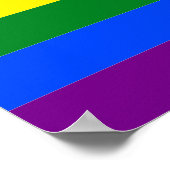 Farbiger Gay Pride Regenbogenstreifen Flag-Banner Poster (Ecke)