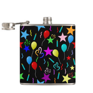 Farbiger Geburtstag Flachmann