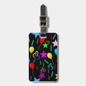 Farbiger Geburtstag Gepäckanhänger (Vorderseite vertikal)