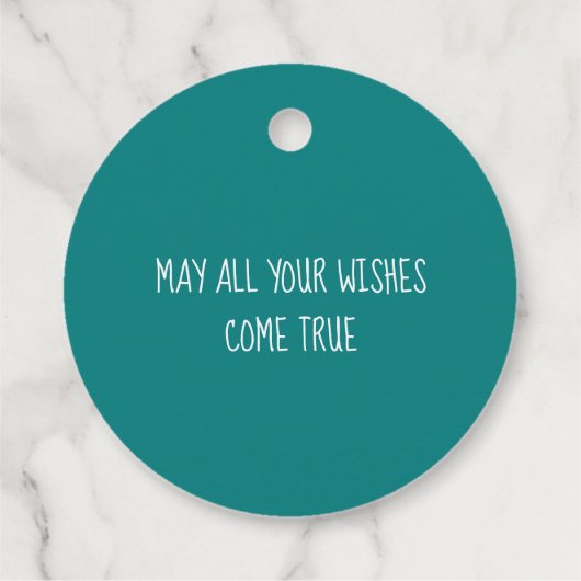 Farbiger Geburtstag Geschenkanhänger (Rückseite)