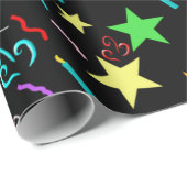 Farbiger Geburtstag Geschenkpapier (Rolleneckpunkt)