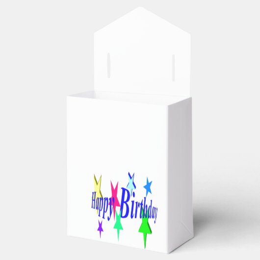 Farbiger Geburtstag Geschenkschachtel (Geöffnet)