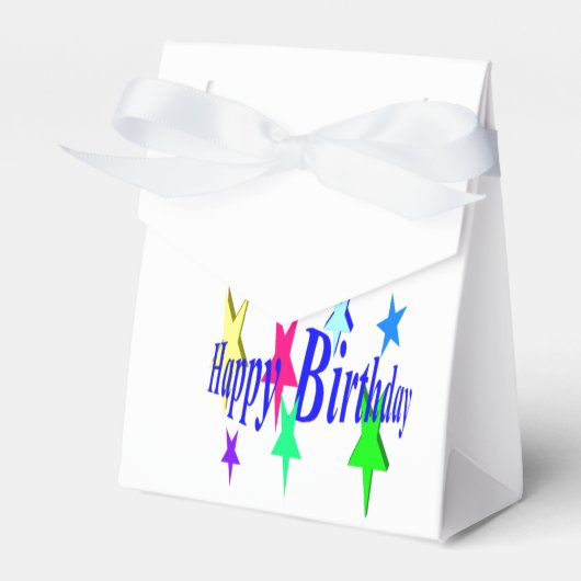 Farbiger Geburtstag Geschenkschachtel (Vorderseite)