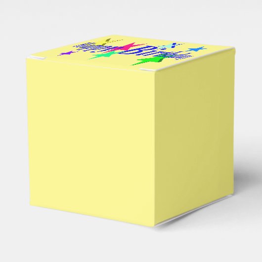 Farbiger Geburtstag Geschenkschachtel (Vorderseite)