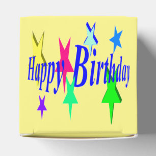 Farbiger Geburtstag Geschenkschachtel