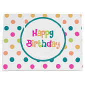 Farbiger Geburtstag große Geschenktasche Geschenktüte (Vorderseite)