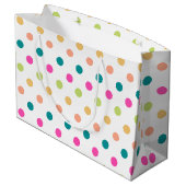 Farbiger Geburtstag große Geschenktasche Geschenktüte (Rückseite Schrägansicht)