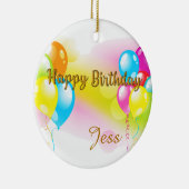 Farbiger Geburtstag Keramik Ornament (Rechts)