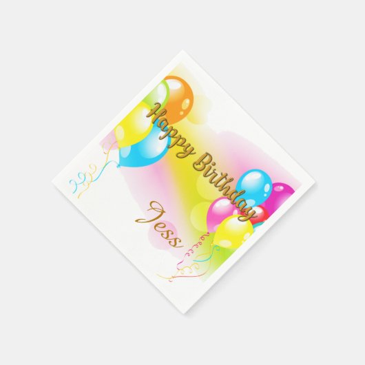 Farbiger Geburtstag Serviette (Ecke)